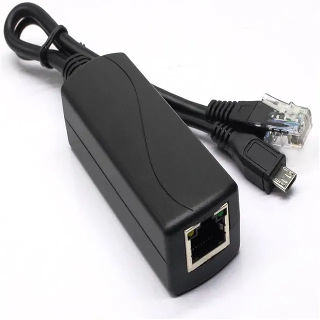 Active PoE Splitter Micro USB Power Over Ethernet 48V to 5V 2.4A for Raspberry Pi